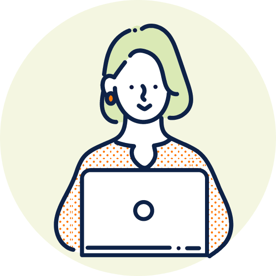 経理の女性のイラスト